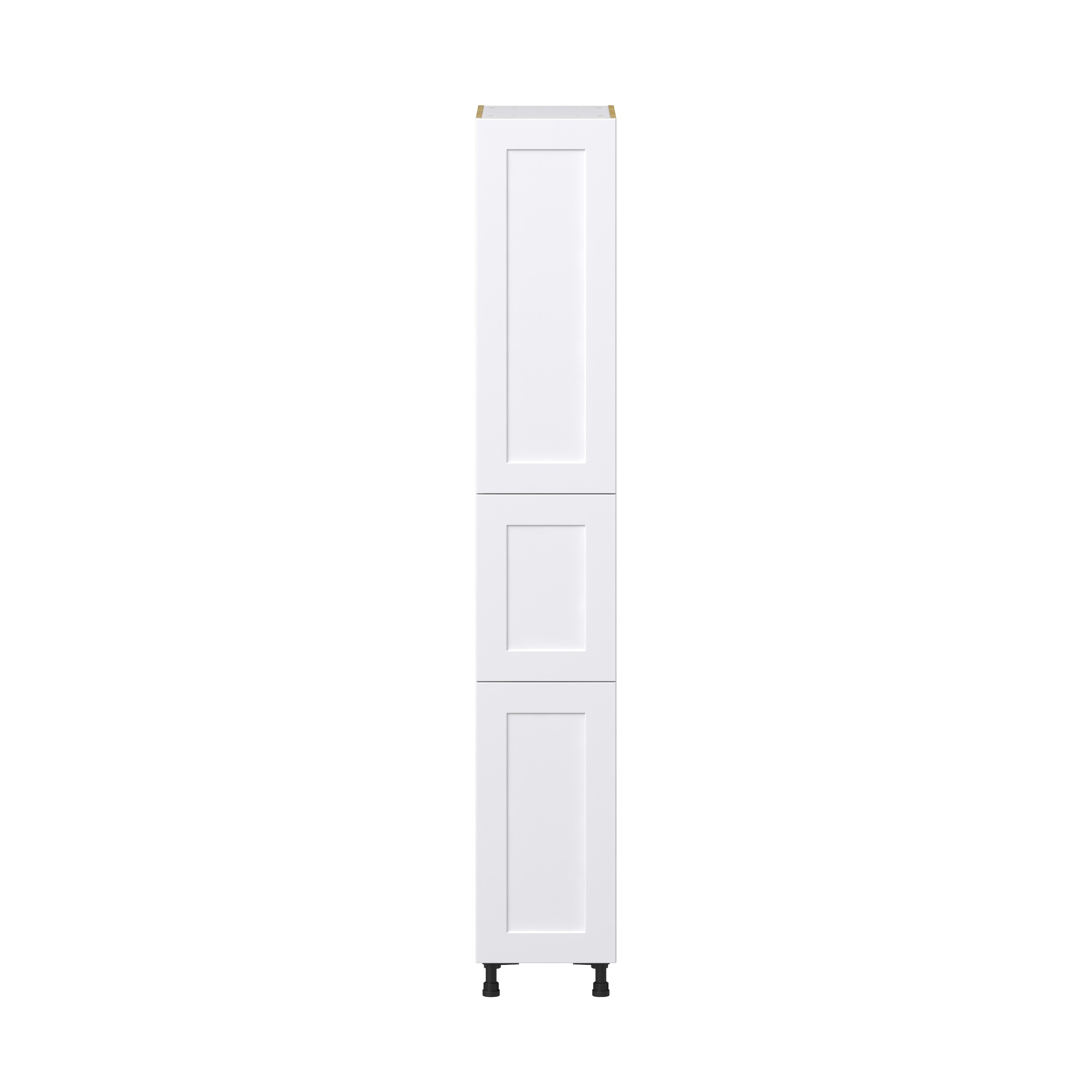 Jasmine Painted Warm White Shaker Assembled Pantry Cabinet with 5 Shelves (15 in. W x 94.5 in. H x 24 in. D)