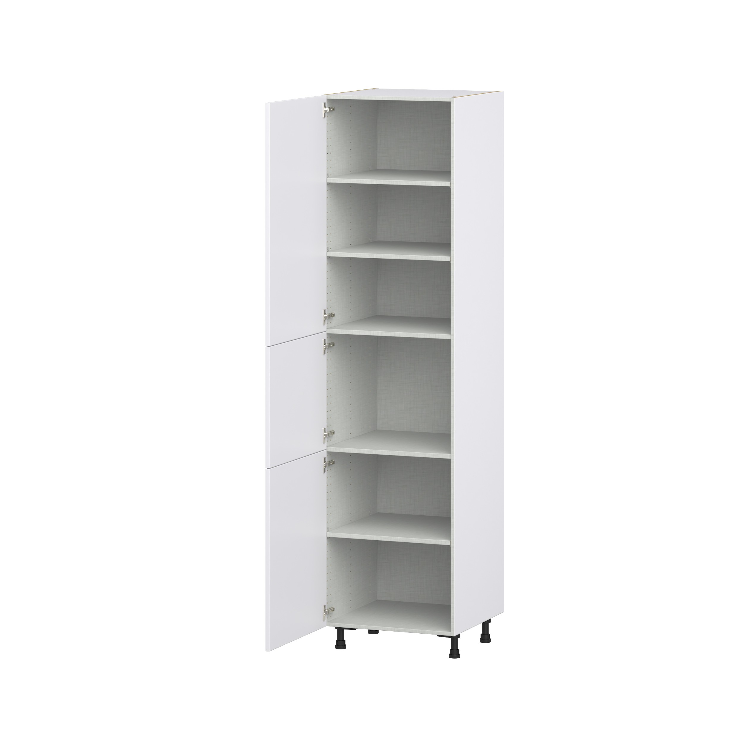 Jasmine Painted Warm White Shaker Assembled Pantry Cabinet with 5 Shelves (24 in. W x 94.5 in. H x 24 in. D)