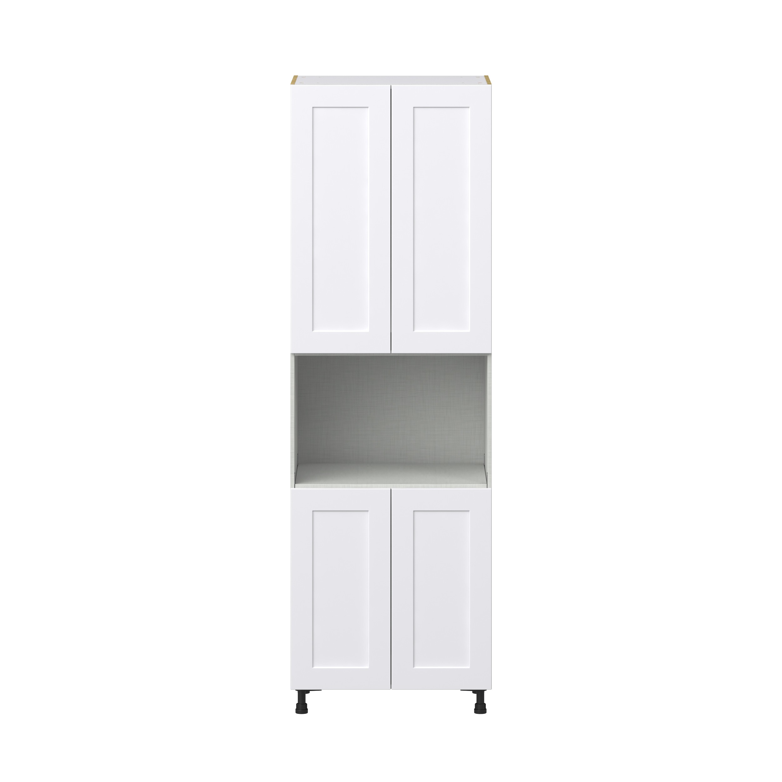 Jasmine Painted Warm White Shaker Assembled Pantry Micro/Oven Cabinet (30 in. W x 94.5 in. H x 24 in. D)