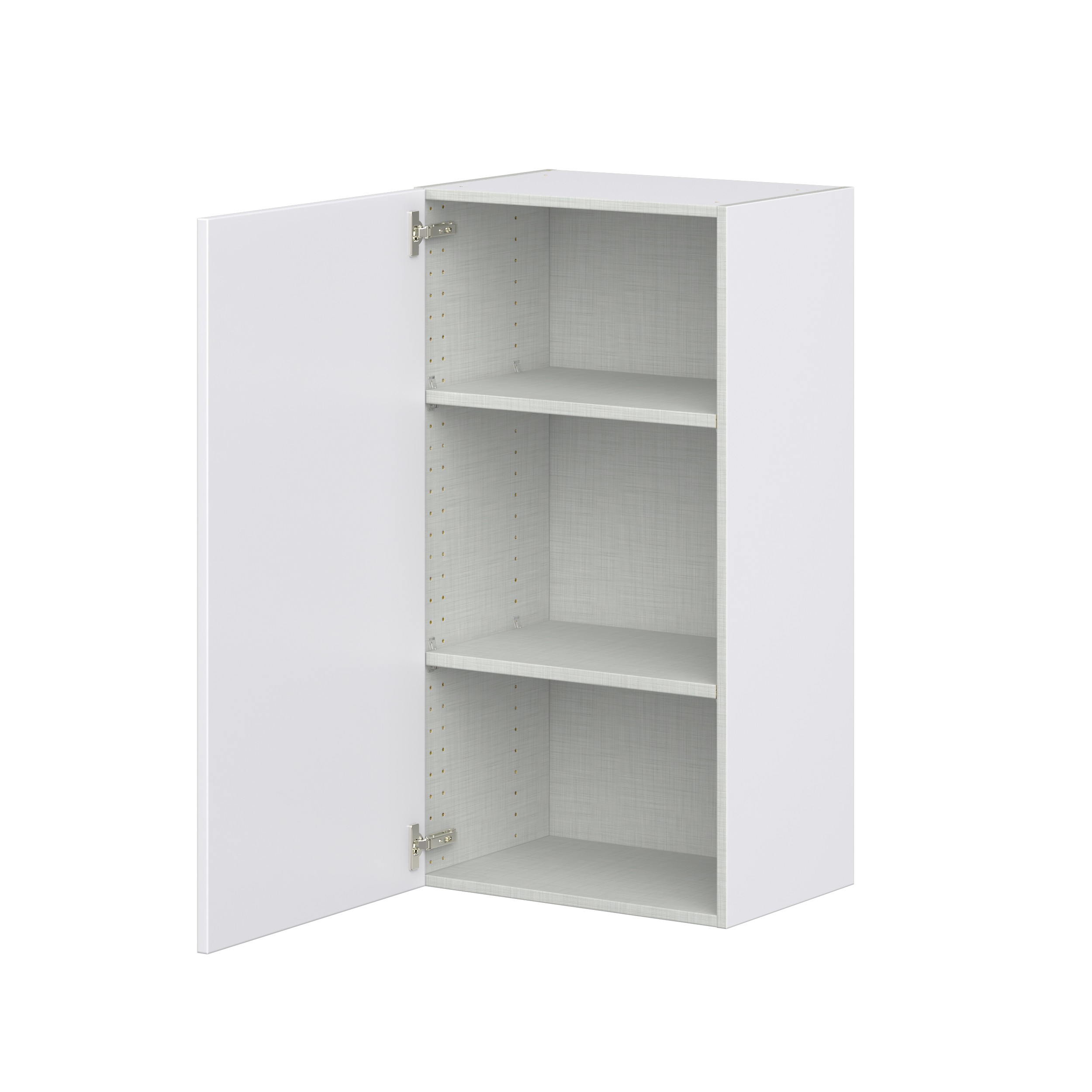 Jasmine Painted Warm White Shaker Assembled Wall Cabinet with Full High Door (21 in. W x 40 in. H x 14 in. D)