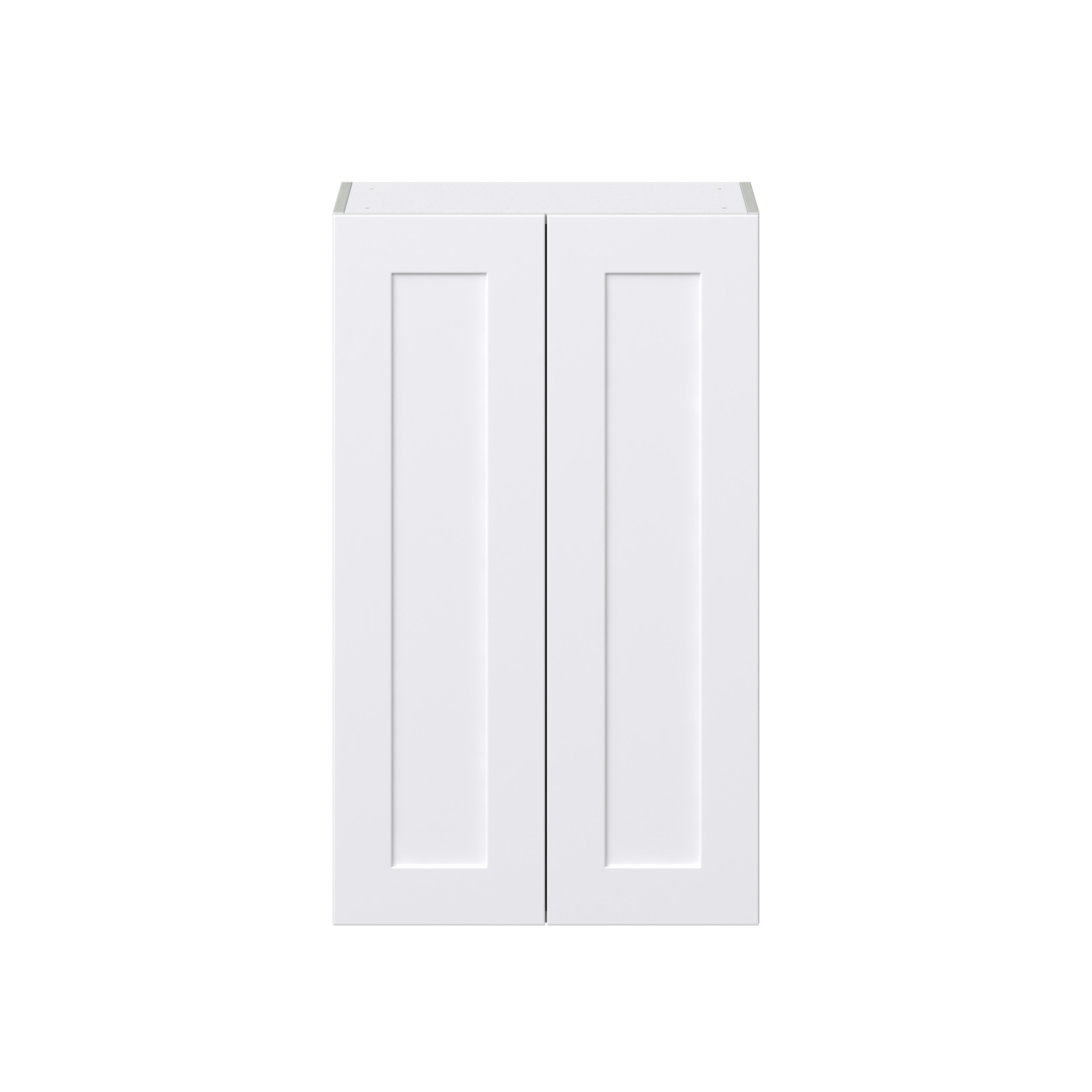 Jasmine Painted Warm White Shaker Assembled Wall Cabinet with 2 Full High Doors (24 in. W x 40 in. H x 14 in. D)