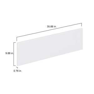 Lily Bright White  Slab 36 x 10 x 0.75 in. Drawer Front