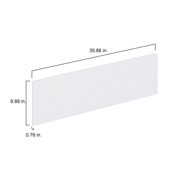 Lily Bright White  Slab 36 x 10 x 0.75 in. Drawer Front