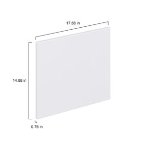 Lily Bright White  Slab 18 x 15 x 0.75 in. Drawer Front