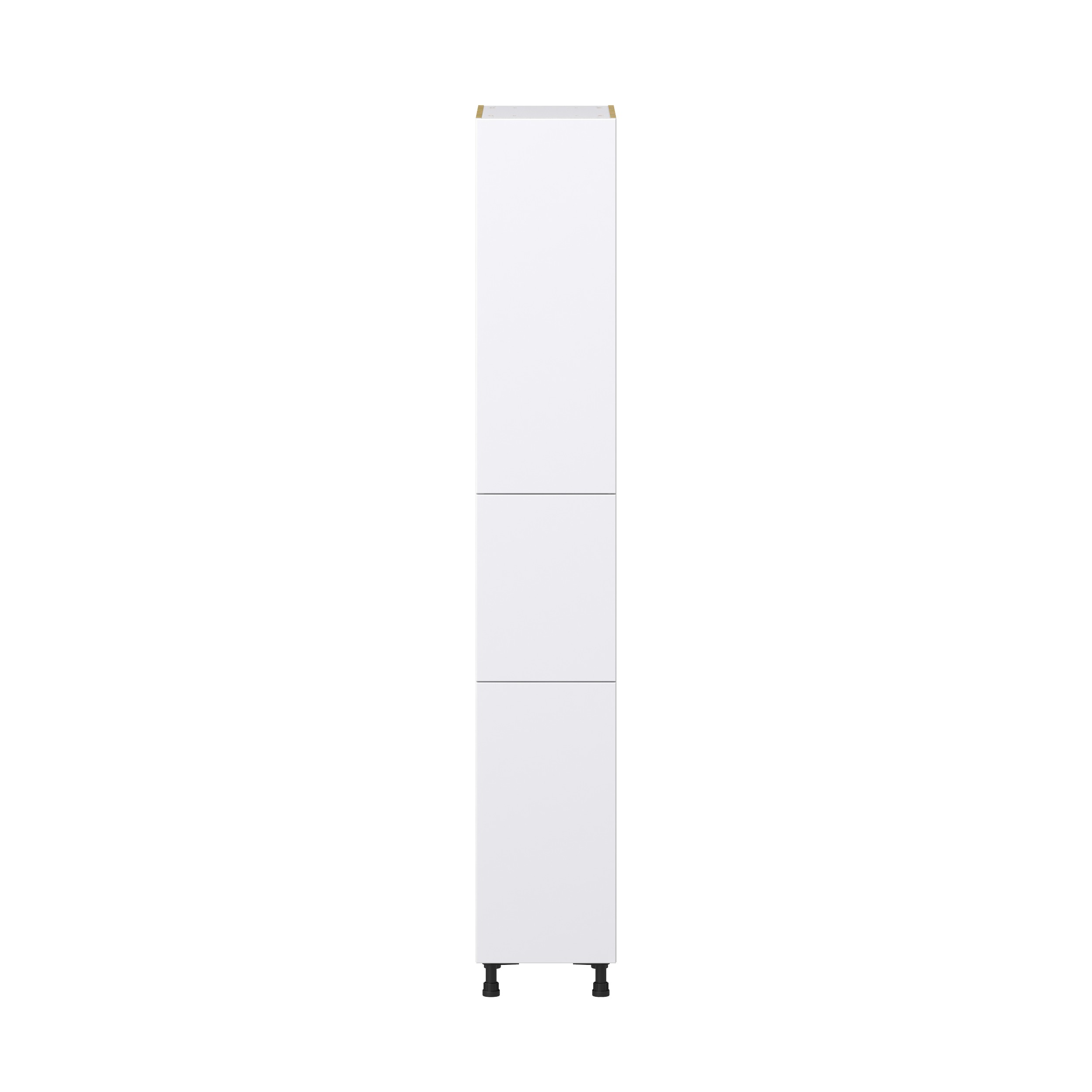 Lily Bright White Slab Assembled Pantry Cabinet with 5 Shelves (15 in. W x 94.5 in. H x 24 in. D)