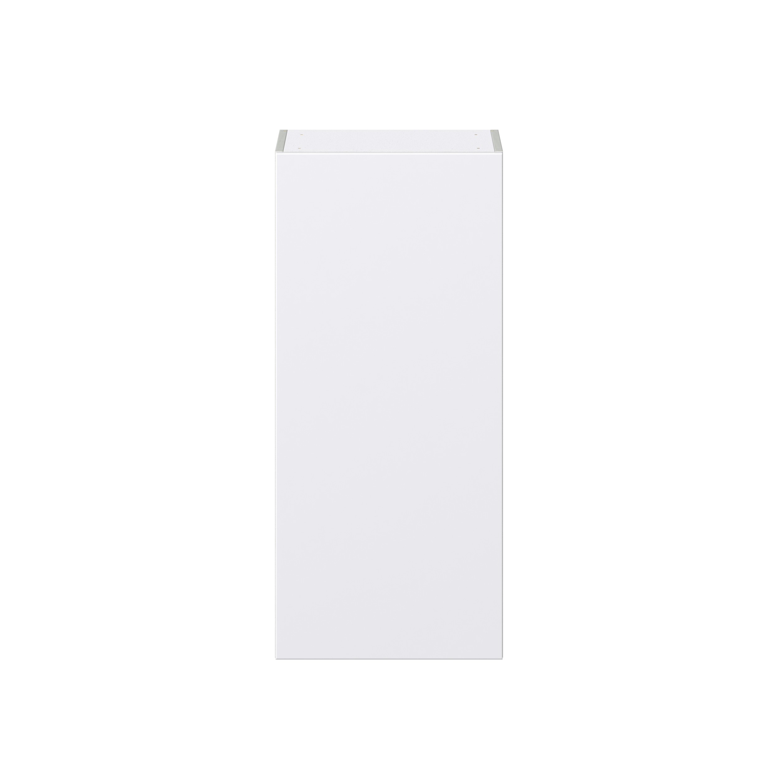 Lily Bright White Slab Assembled Wall Cabinet with Full High Door (18 in. W x 40 in. H x 14 in. D)