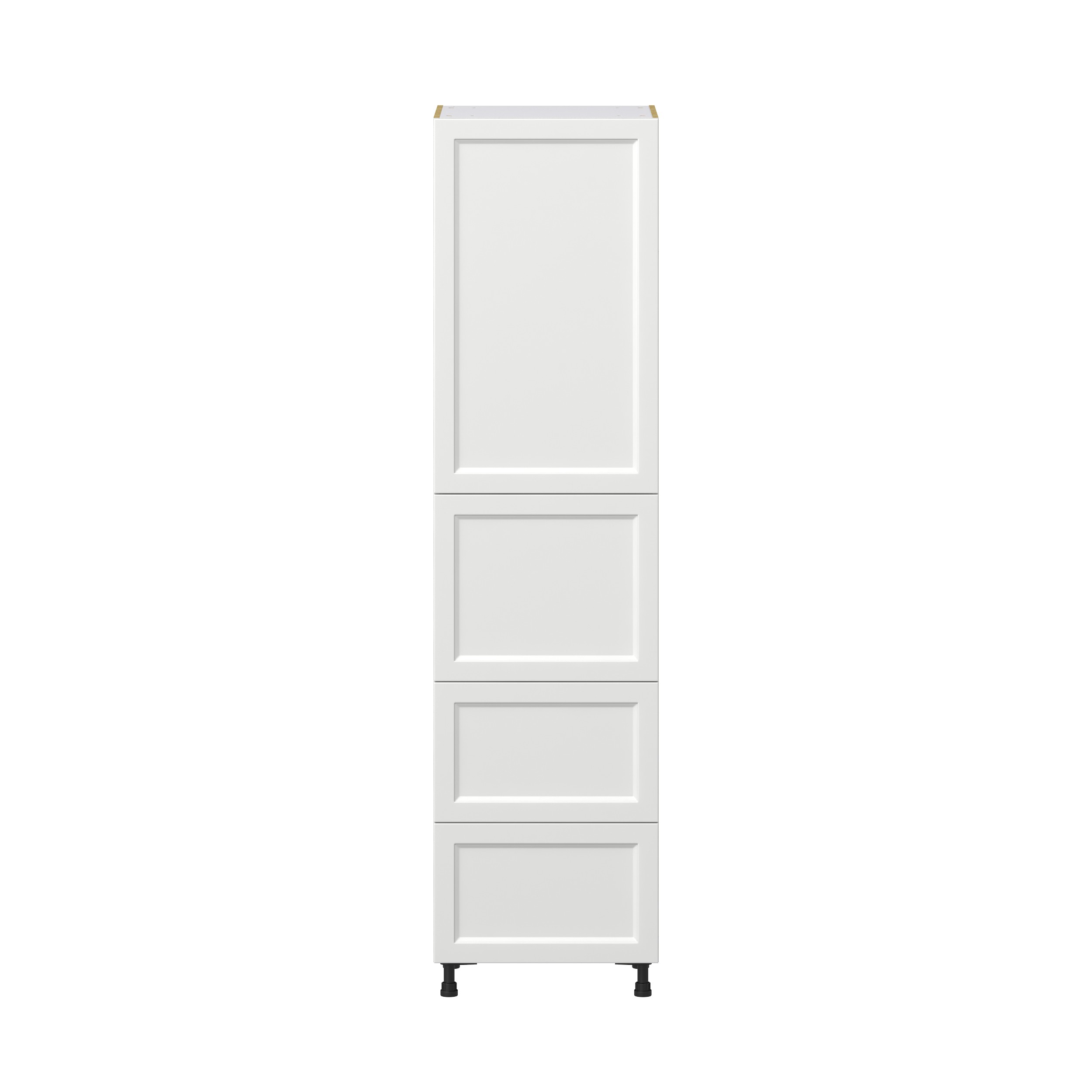 Magnolia Painted Bright White Recessed Assembled Pantry Cabinet 1 Doors with 2 Drawers and 2 Inner Drawers (24 in. W X 94.5 in. H X 24 in. D)