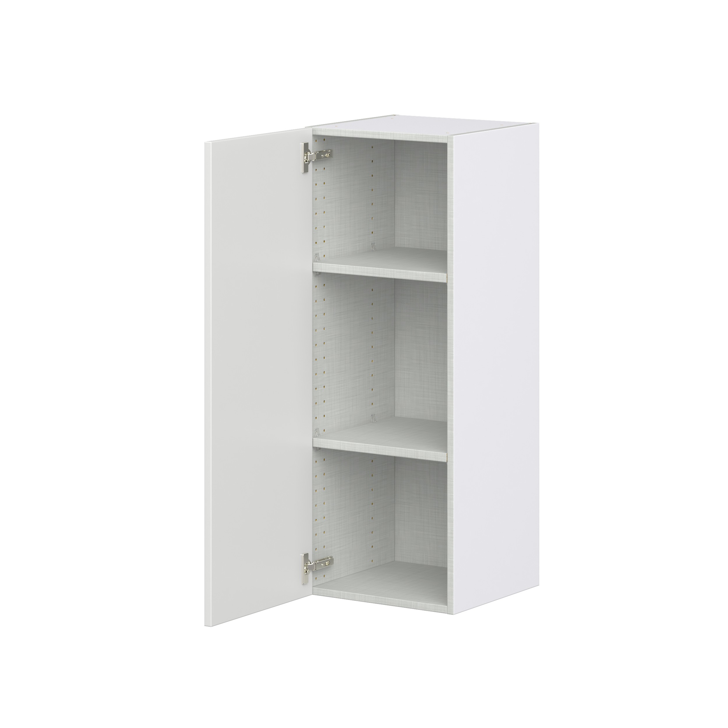 Magnolia Painted Bright White Recessed Assembled Wall Cabinet with Full High Door (15 in. W x 40 in. H x 14 in. D)