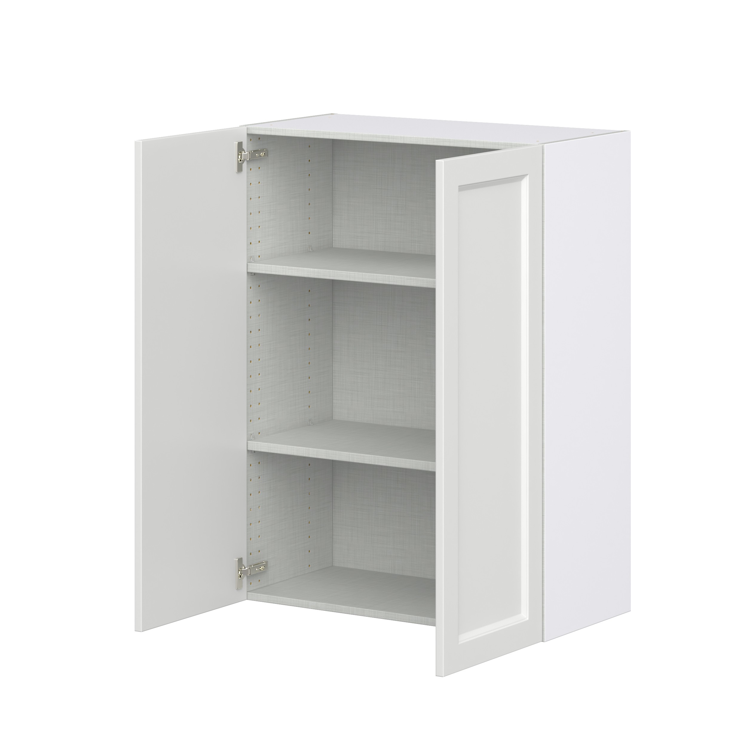 Magnolia Painted Bright White Recessed Assembled Wall Cabinet with 2 Full High Doors (30 in. W x 40 in. H x 14 in. D)