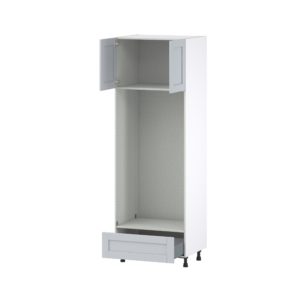 Sea Holly Light Gray  Shaker Assembled Pantry Micro/Oven Cabinet with Drawer (30 in. W X 89.5 in. H X 24 in. D)