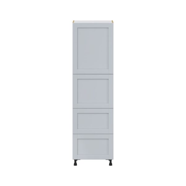 Sea Holly Light Gray  Shaker Assembled Pantry Cabinet 2 Doors with 2 Drawers and 2 Inner Drawers (24 in. W X 84.5 in. H X 24 in. D)