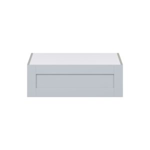 Sea Holly Light Gray  Shaker Assembled Deep Wall Bridge Cabinet with Lift Up Door (30 in. W X 10 in. H X 24 in. D)