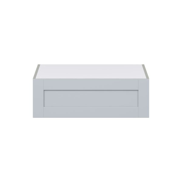 Sea Holly Light Gray  Shaker Assembled Deep Wall Bridge Cabinet with Lift Up Door (30 in. W X 10 in. H X 24 in. D)