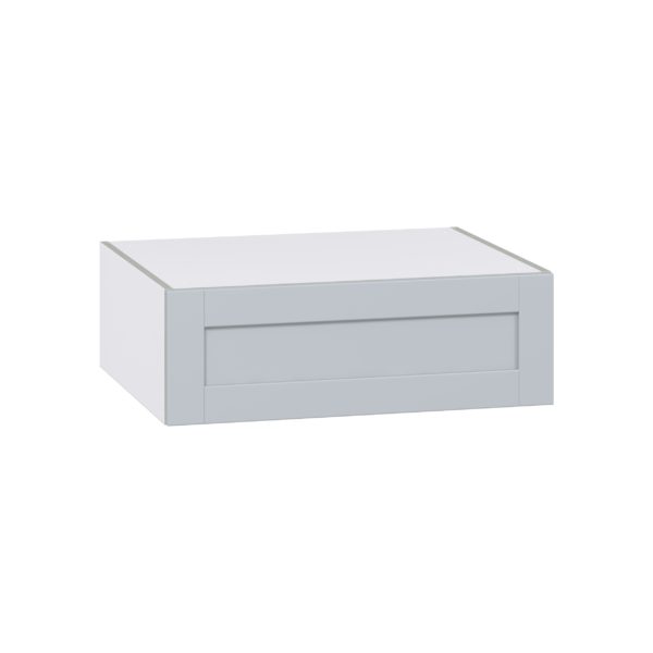 Sea Holly Light Gray  Shaker Assembled Deep Wall Bridge Cabinet with Lift Up Door (30 in. W X 10 in. H X 24 in. D)