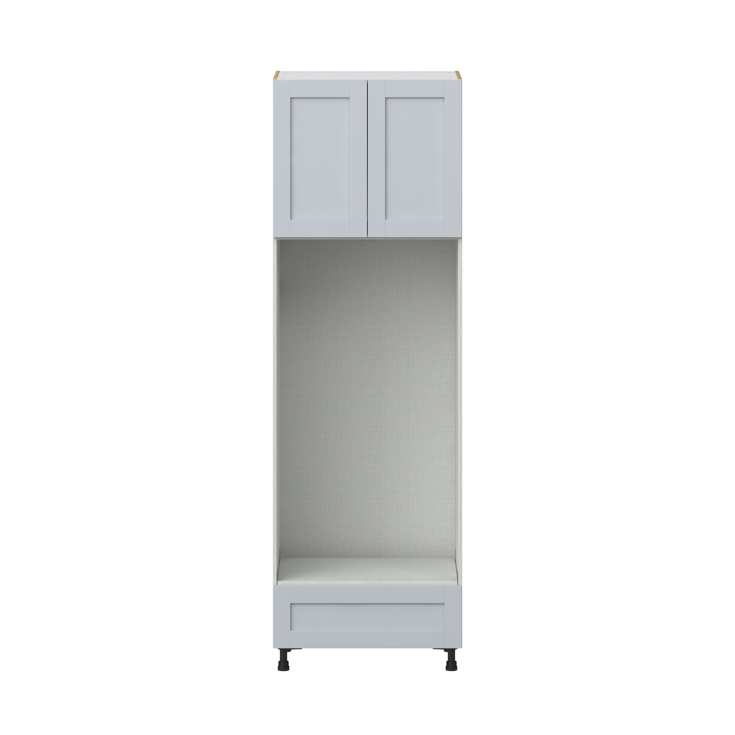 Sea Holly Light Gray Shaker Assembled Pantry Micro/Oven Cabinet with Drawer (30 in. W X 94.5 in. H X 24 in. D)