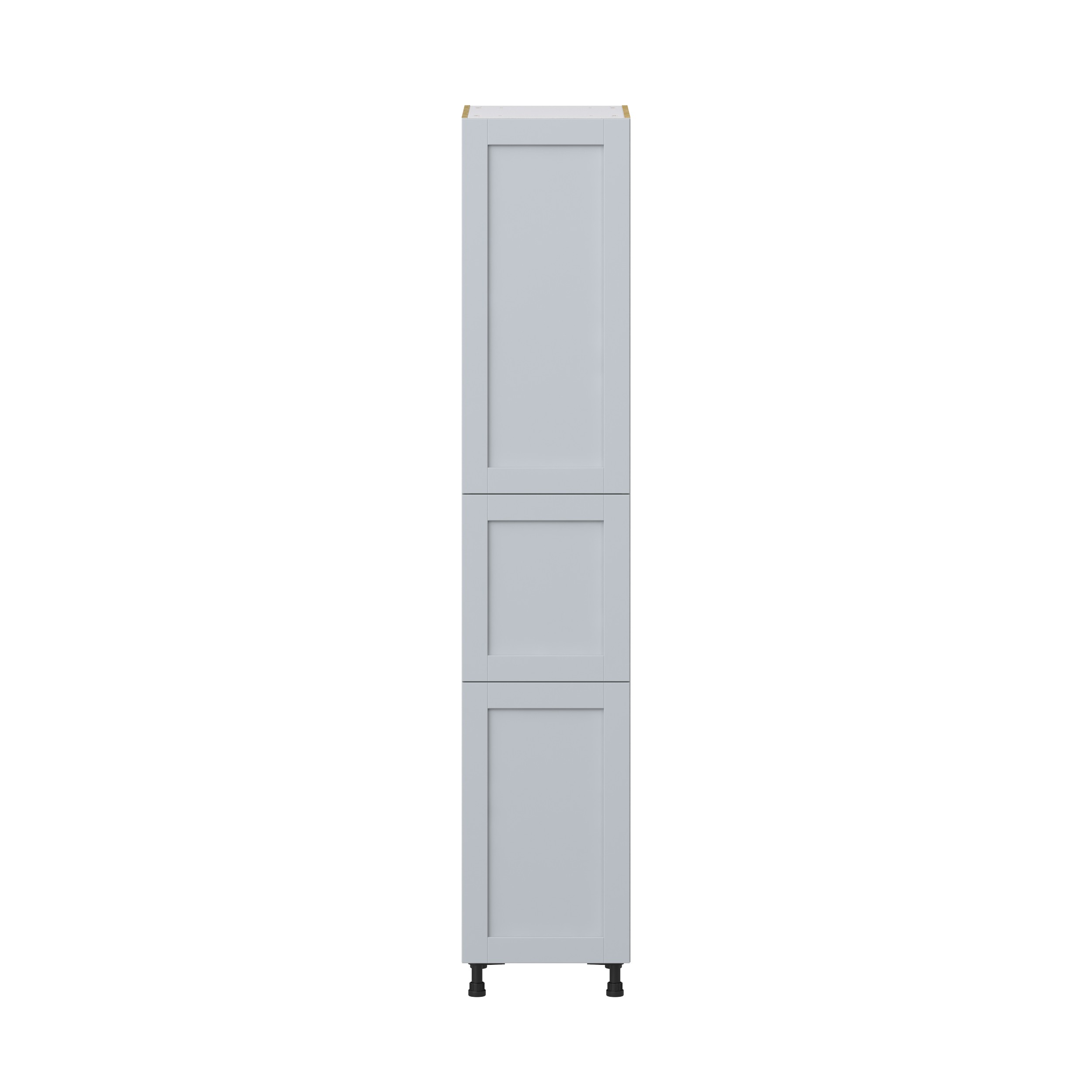 Sea Holly Light Gray Shaker Assembled Pantry Cabinet with 2 Doors and 3 Inner Drawers (18 in. W X 94.5 in. H X 24 in. D)