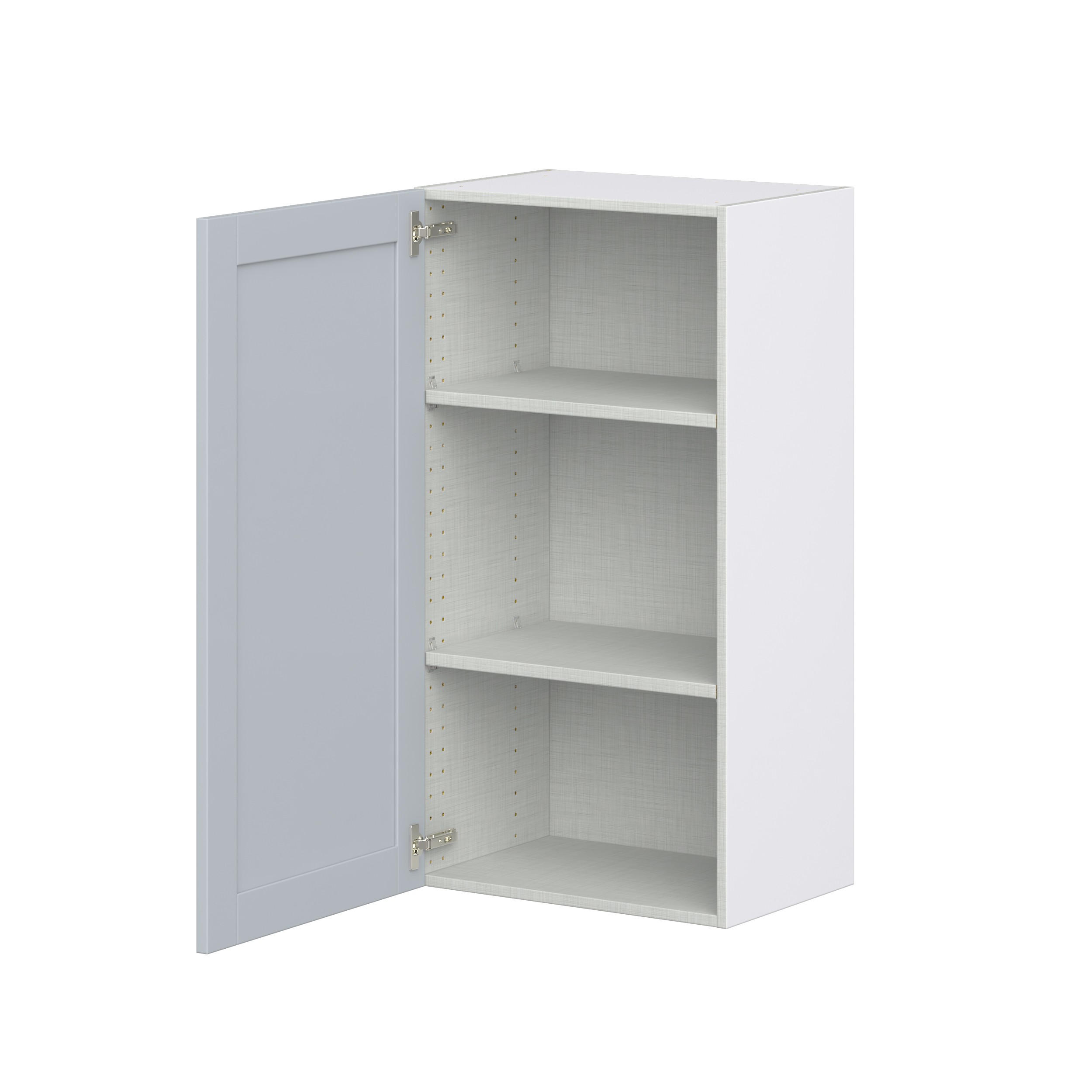 Sea Holly Light Gray Shaker Assembled Wall Cabinet with Full High Door (21 in. W x 40 in. H x 14 in. D)