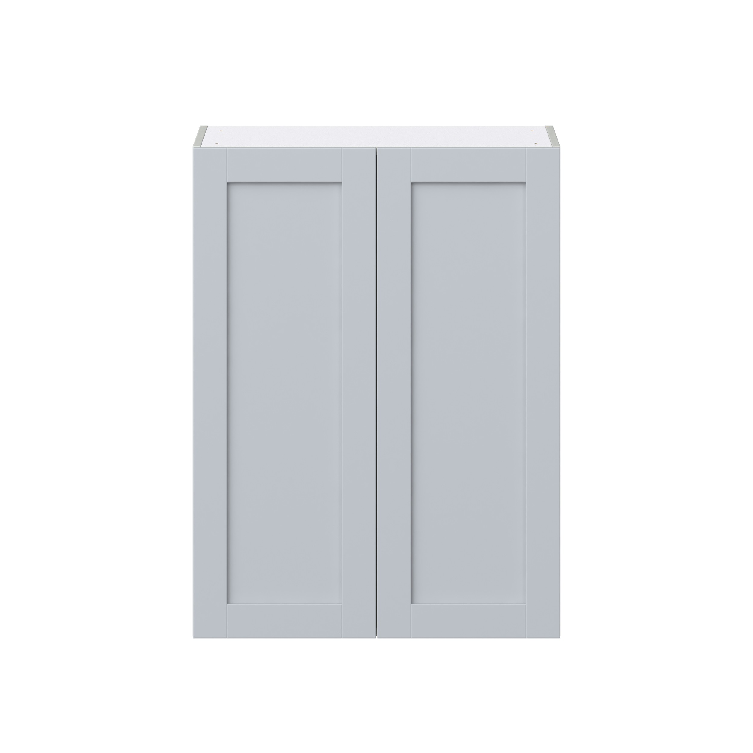 Sea Holly Light Gray Shaker Assembled Wall Cabinet with 2 Full High Doors (30 in. W x 40 in. H x 14 in. D)