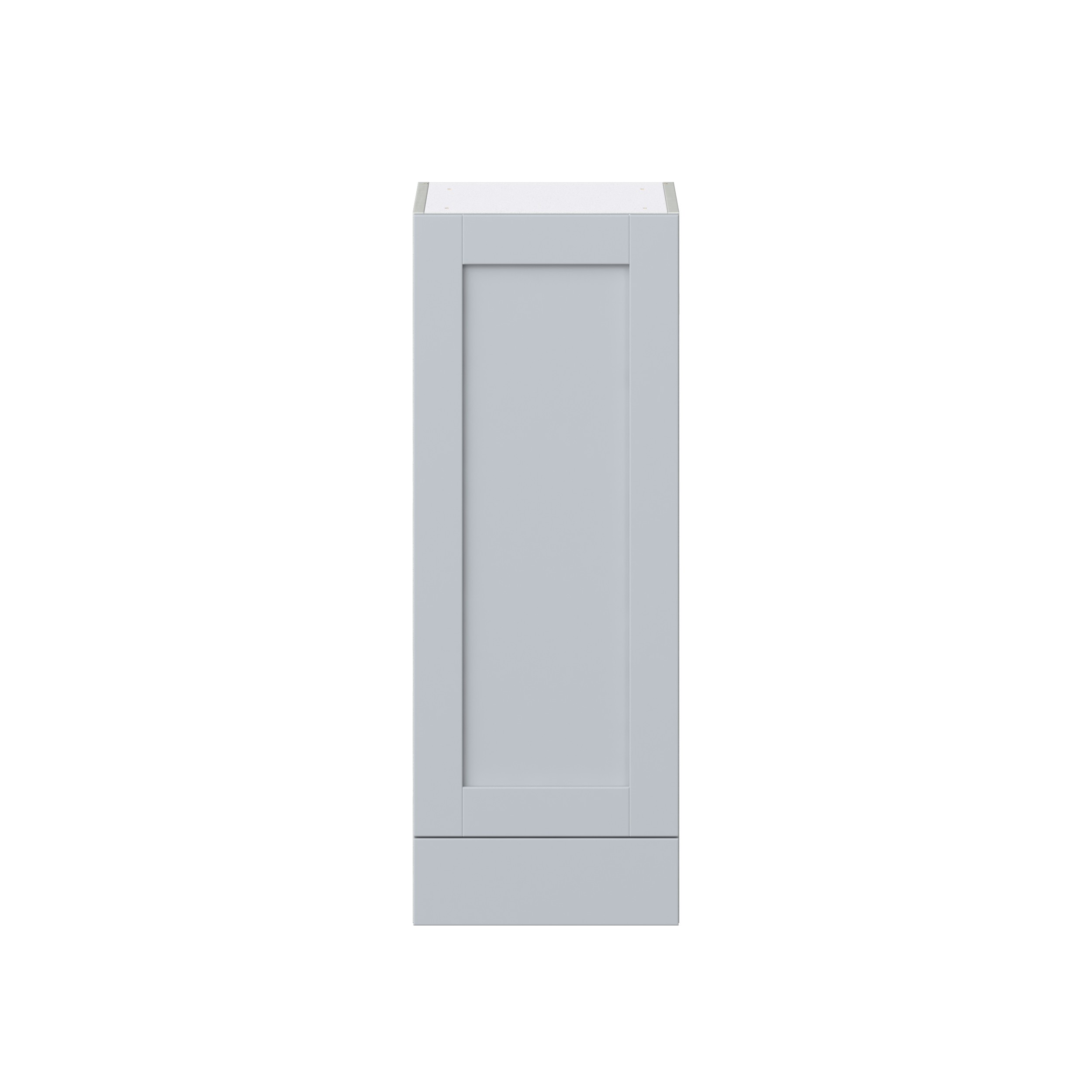 Sea Holly Light Gray Shaker Assembled Wall Cabinet with a Door and a 5 in. Drawer (15 in. W x 40 in. H x 14 in. D)