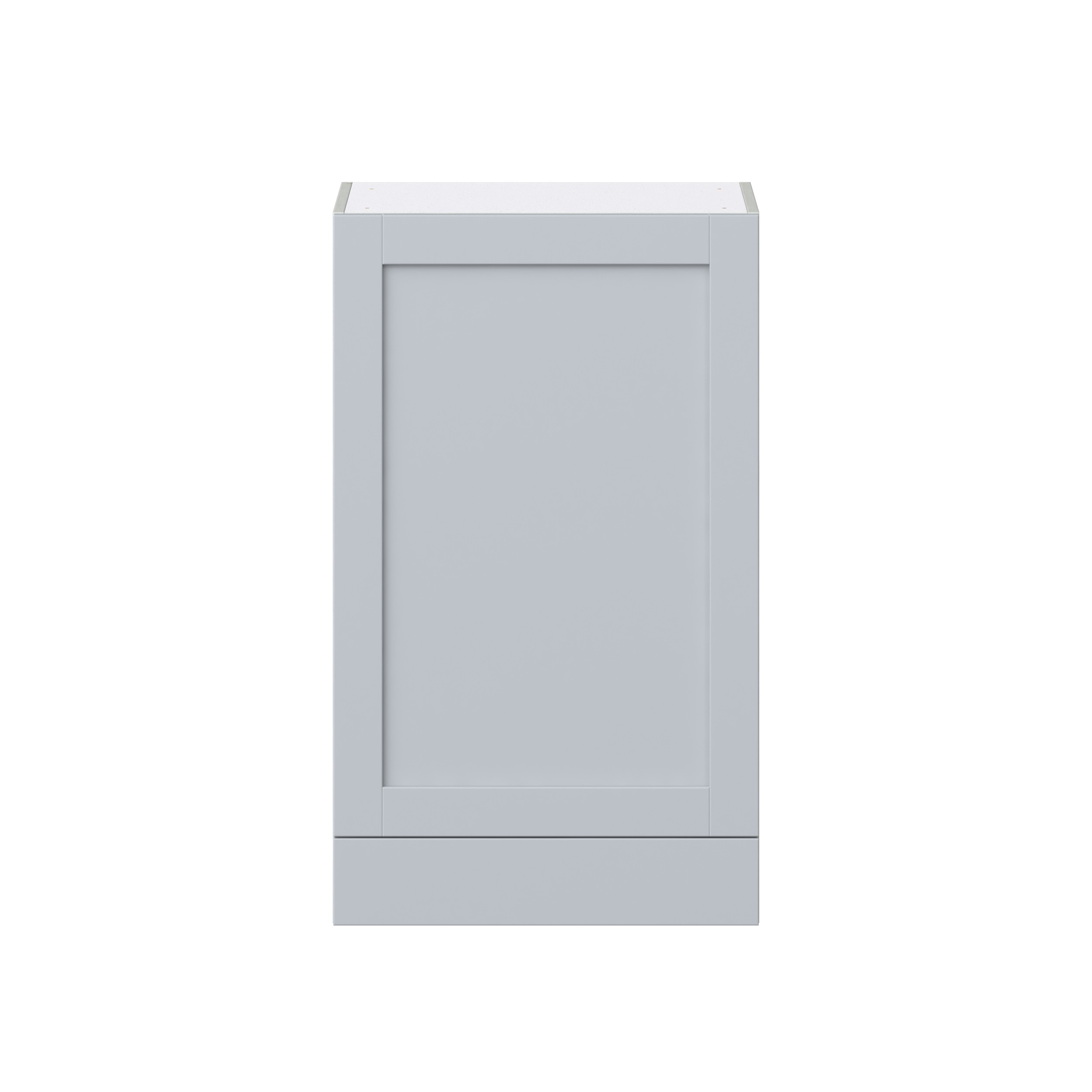 Sea Holly Light Gray Shaker Assembled Wall Cabinet with a Door and a 5 in. Drawer (24 in. W x 40 in. H x 14 in. D)