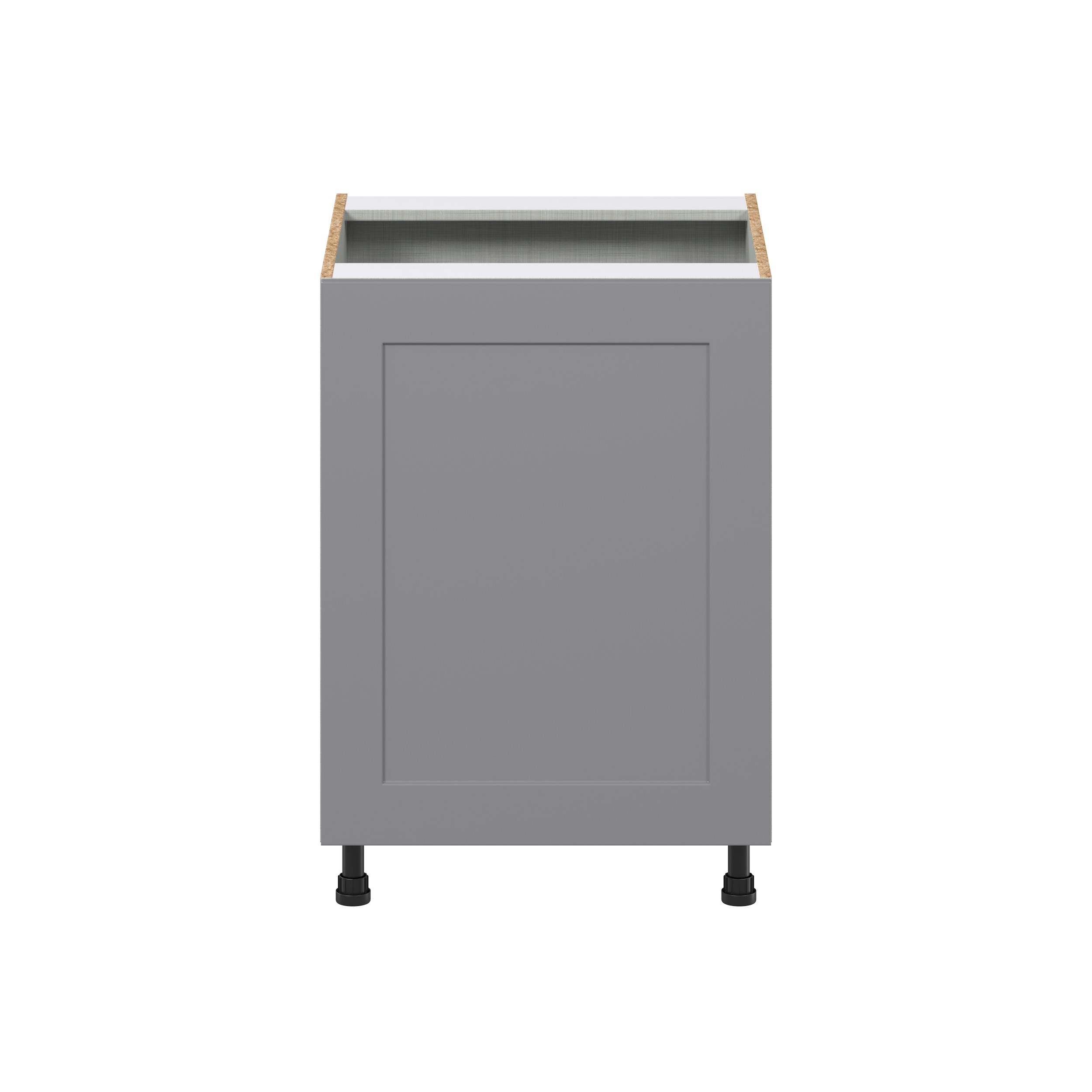 Willow Painted Slate Gray Shaker Assembled Full High Door with Pull Out  3 Waste Bins Kitchen Cabinet (24 in. W x 34.5 in. H x 24 in. D)