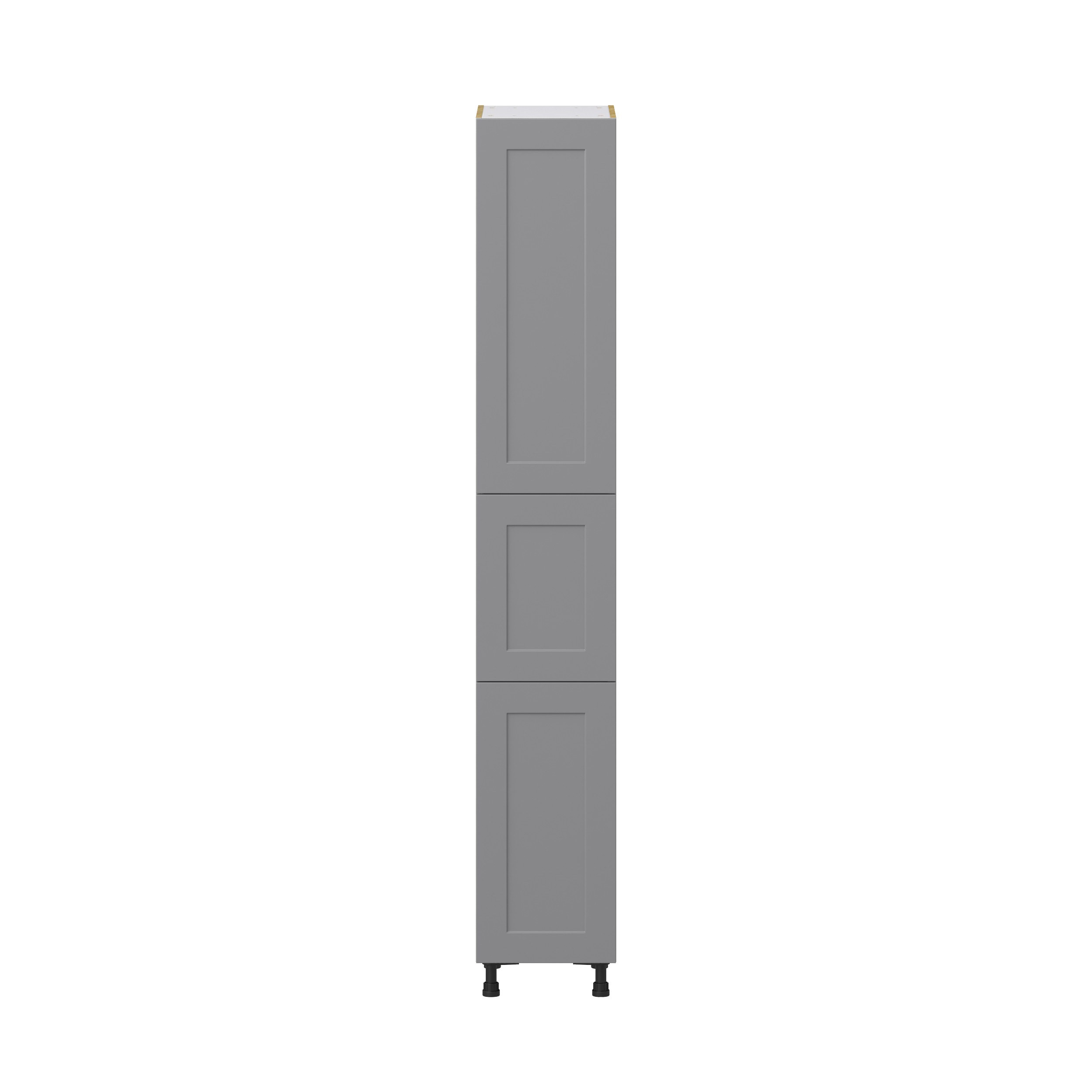 Willow Painted Slate Gray Shaker Assembled Pantry Cabinet with 5 Shelves (15 in. W x 94.5 in. H x 24 in. D)