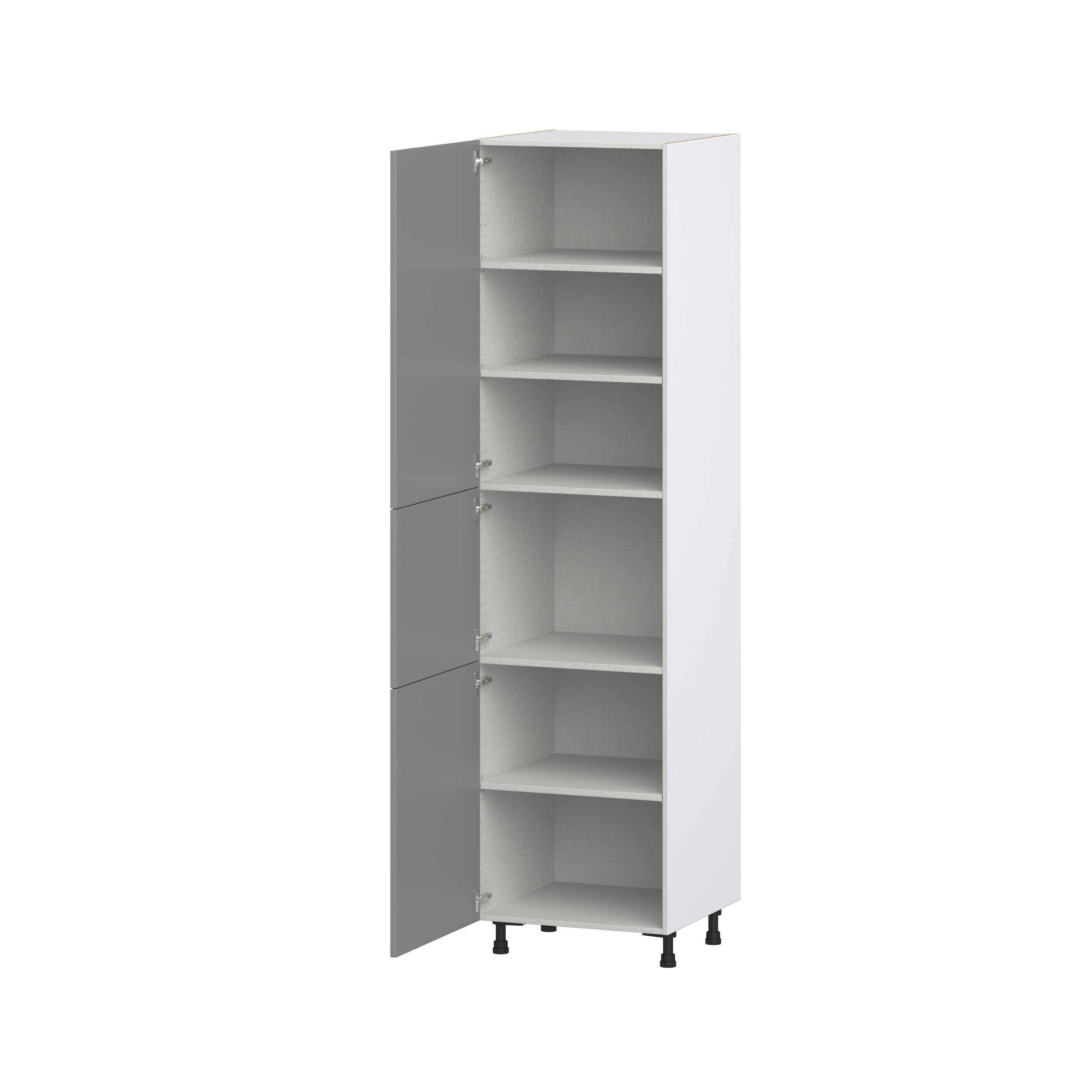 Willow Painted Slate Gray Shaker Assembled Pantry Cabinet with 5 Shelves (24 in. W x 94.5 in. H x 24 in. D)