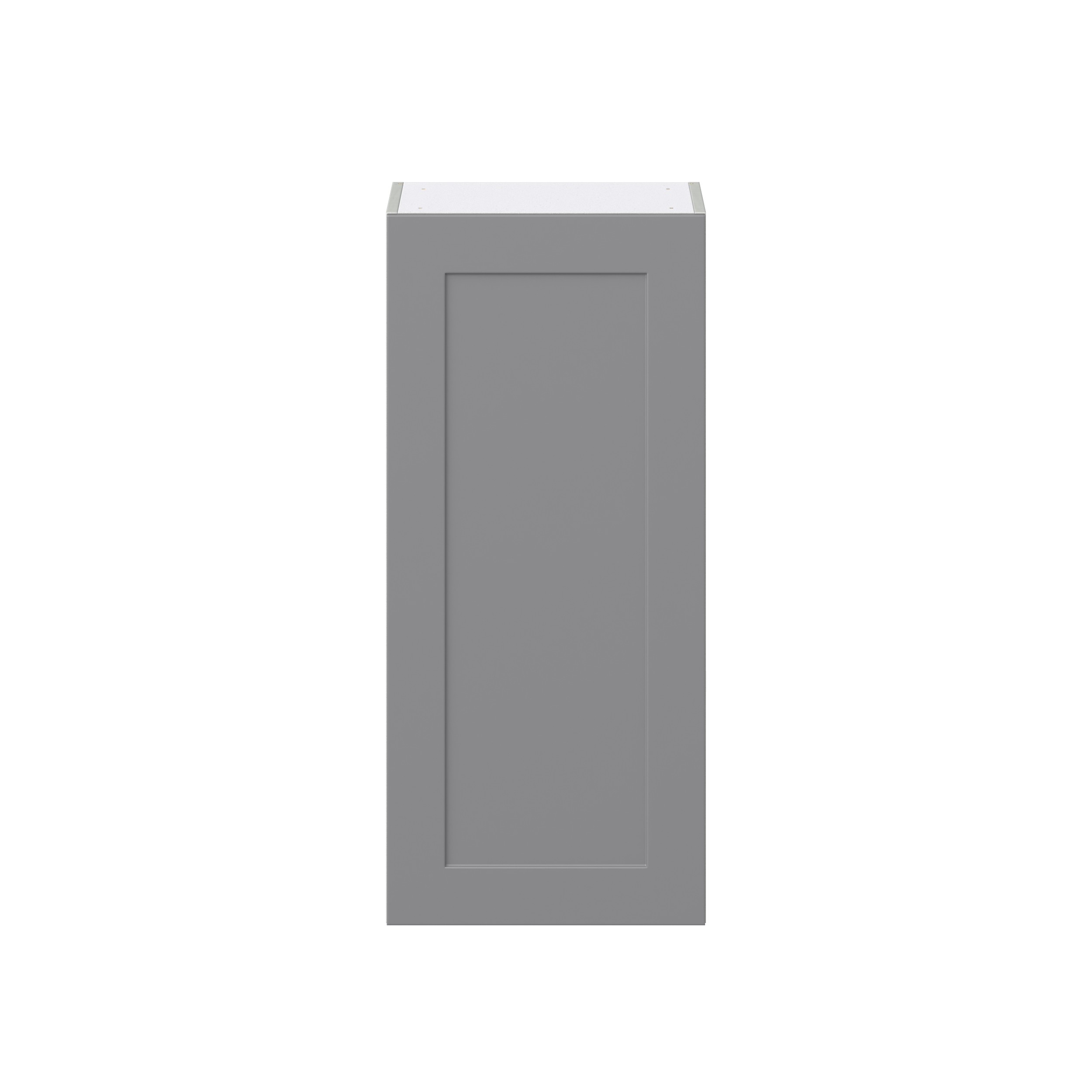 Willow Painted Slate Gray Shaker Assembled Wall Cabinet with Full High Door (18 in. W x 40 in. H x 14 in. D)