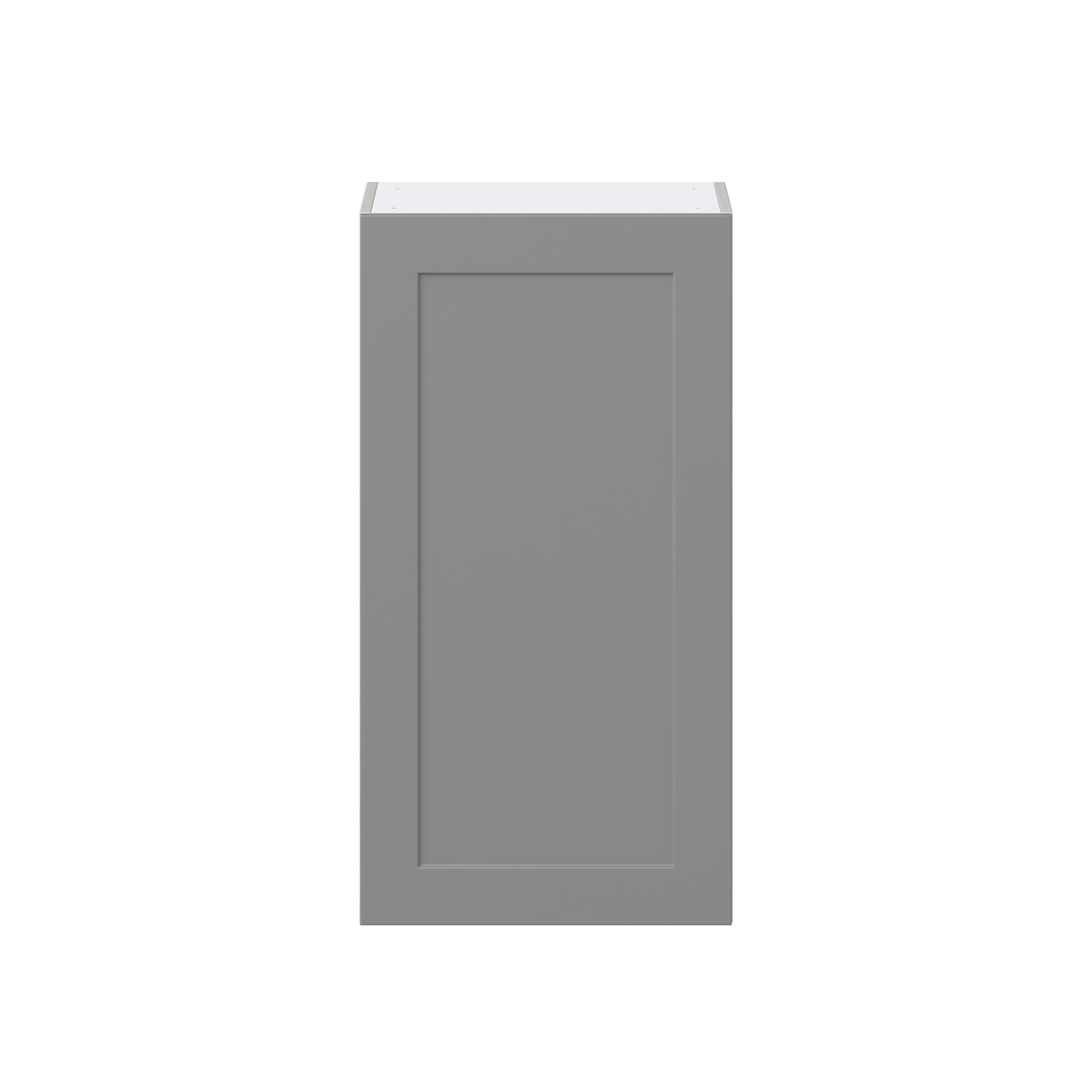 Willow Painted Slate Gray Shaker Assembled Wall Cabinet with Full High Door (21 in. W x 40 in. H x 14 in. D)