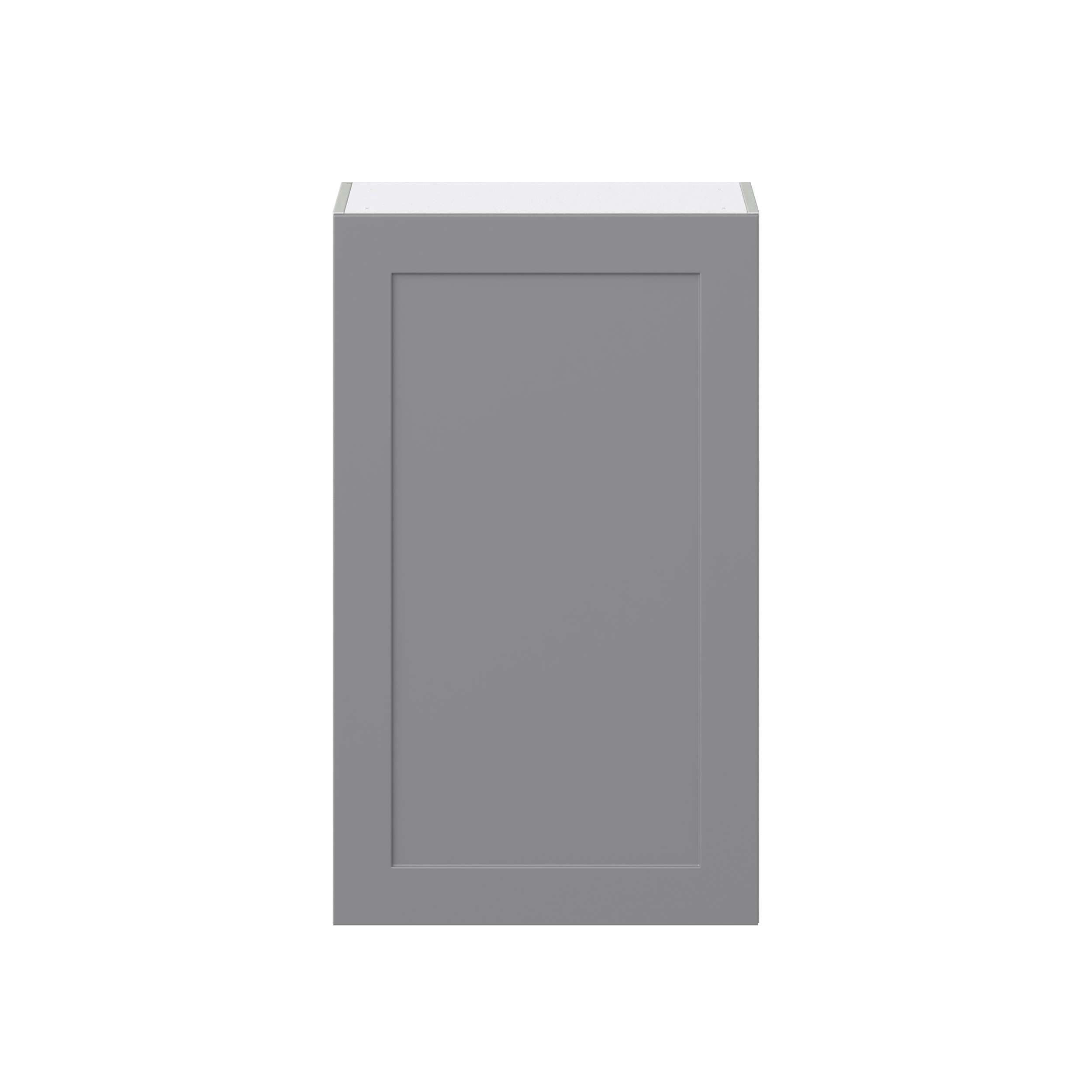 Willow Painted Slate Gray Shaker Assembled Wall Cabinet with Full High Door (24 in. W x 40 in. H x 14 in. D)