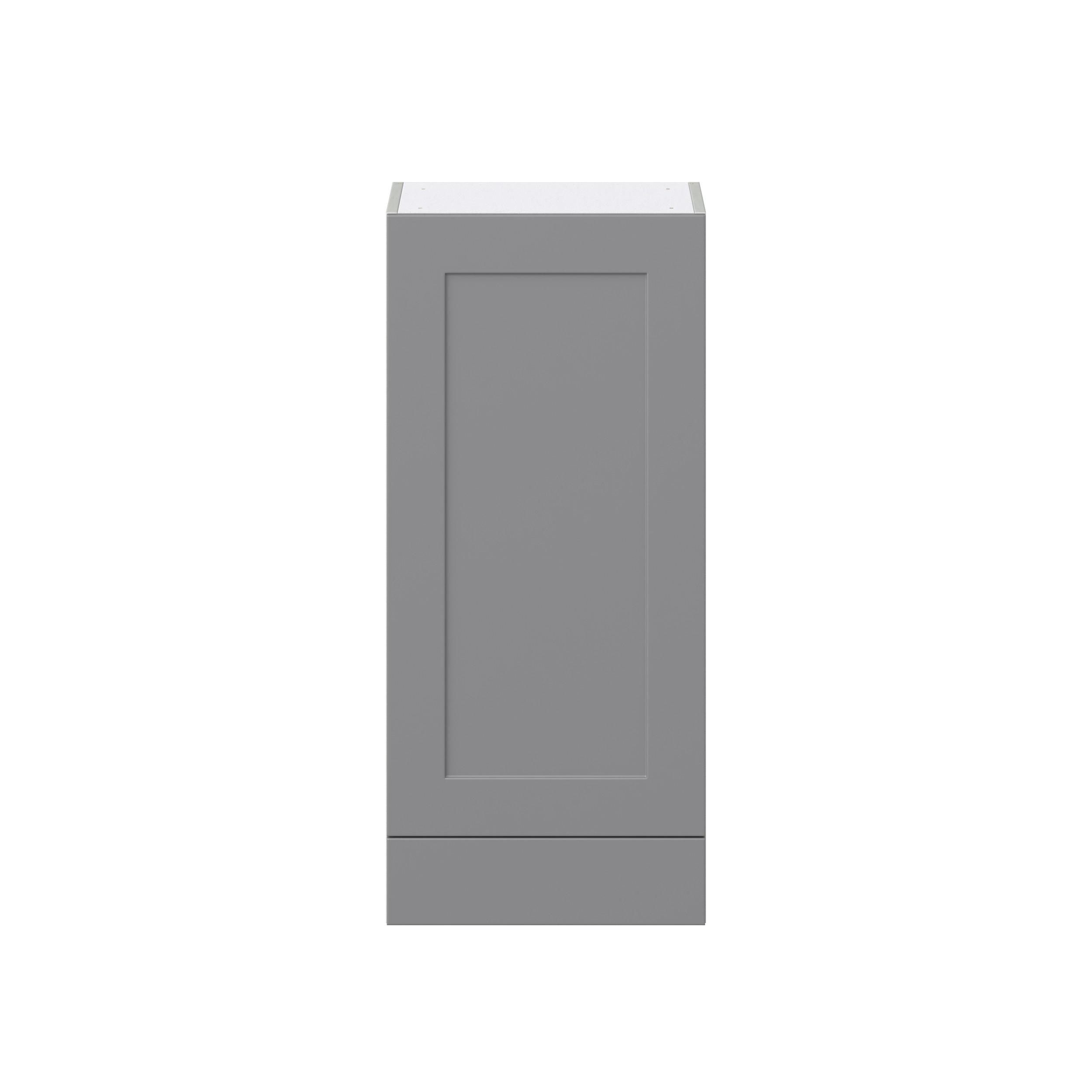 Willow Painted Slate Gray Shaker Assembled Wall Cabinet with a Door and a 5 in. Drawer (18 in. W x 40 in. H x 14 in. D)