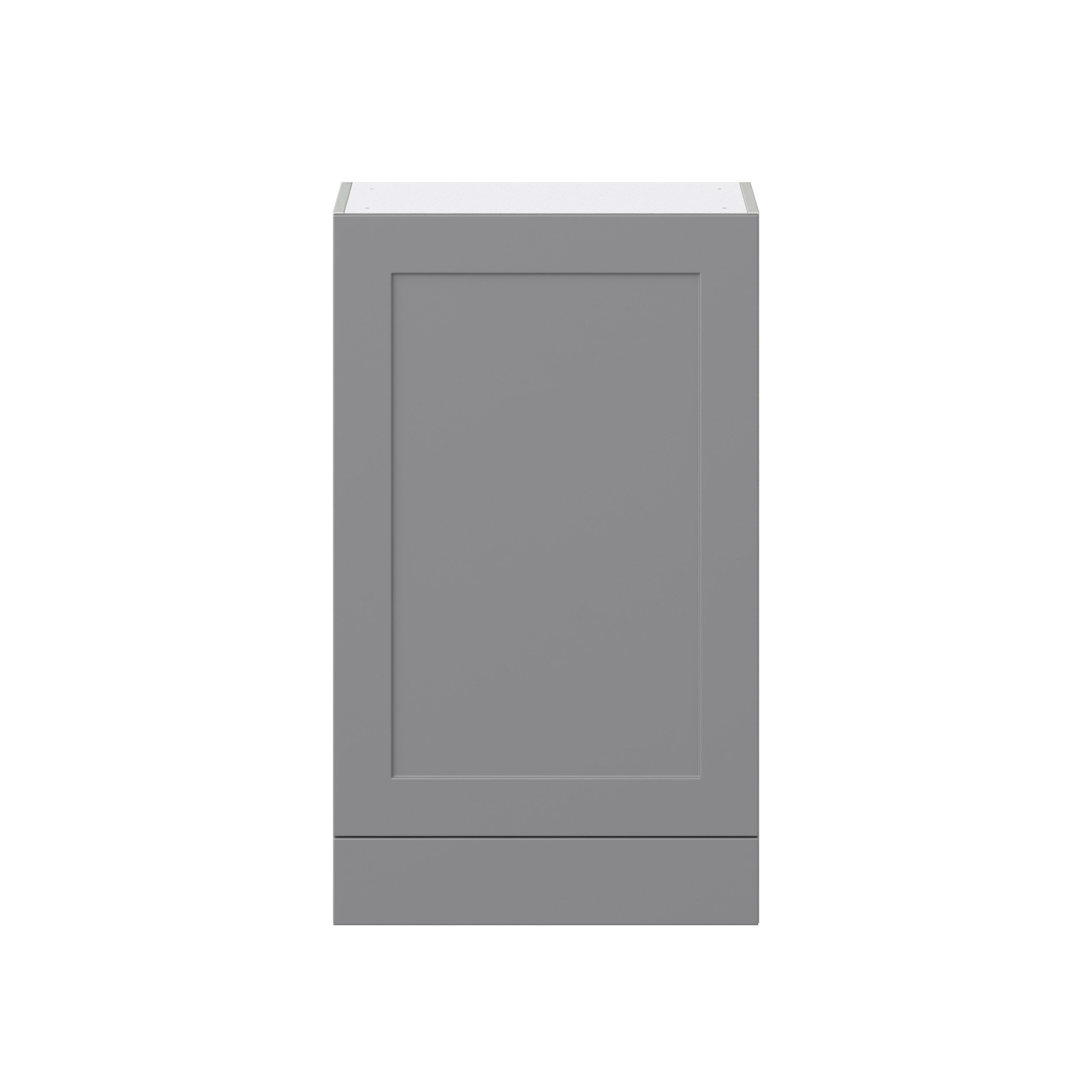 Willow Painted Slate Gray Shaker Assembled Wall Cabinet with a Door and a 5 in. Drawer (24 in. W x 40 in. H x 14 in. D)