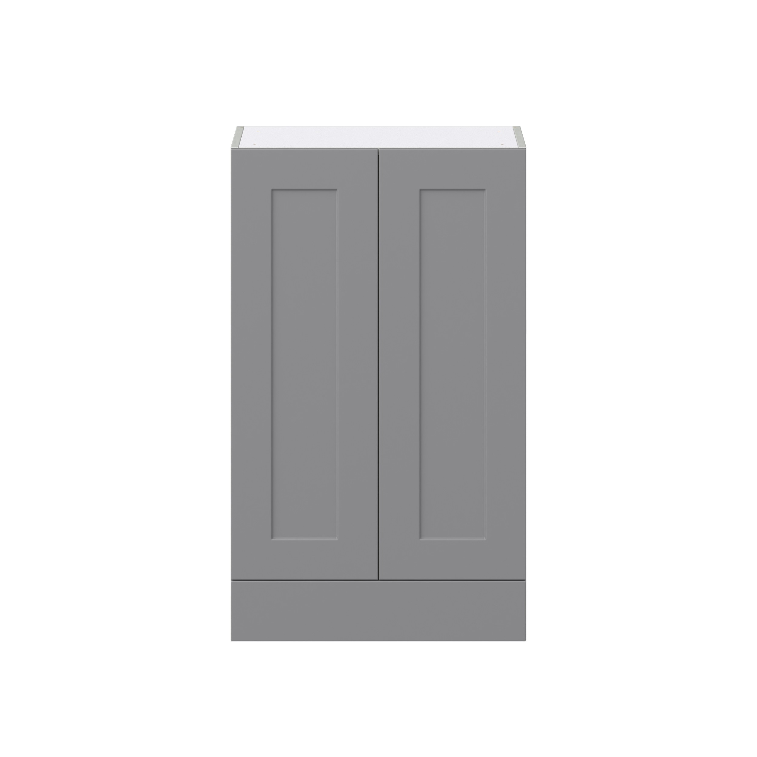 Willow Painted Slate Gray Shaker Assembled Wall Cabinet with 2 Doors and a 5 in. Drawer (24 in. W x 40 in. H x 14 in. D)