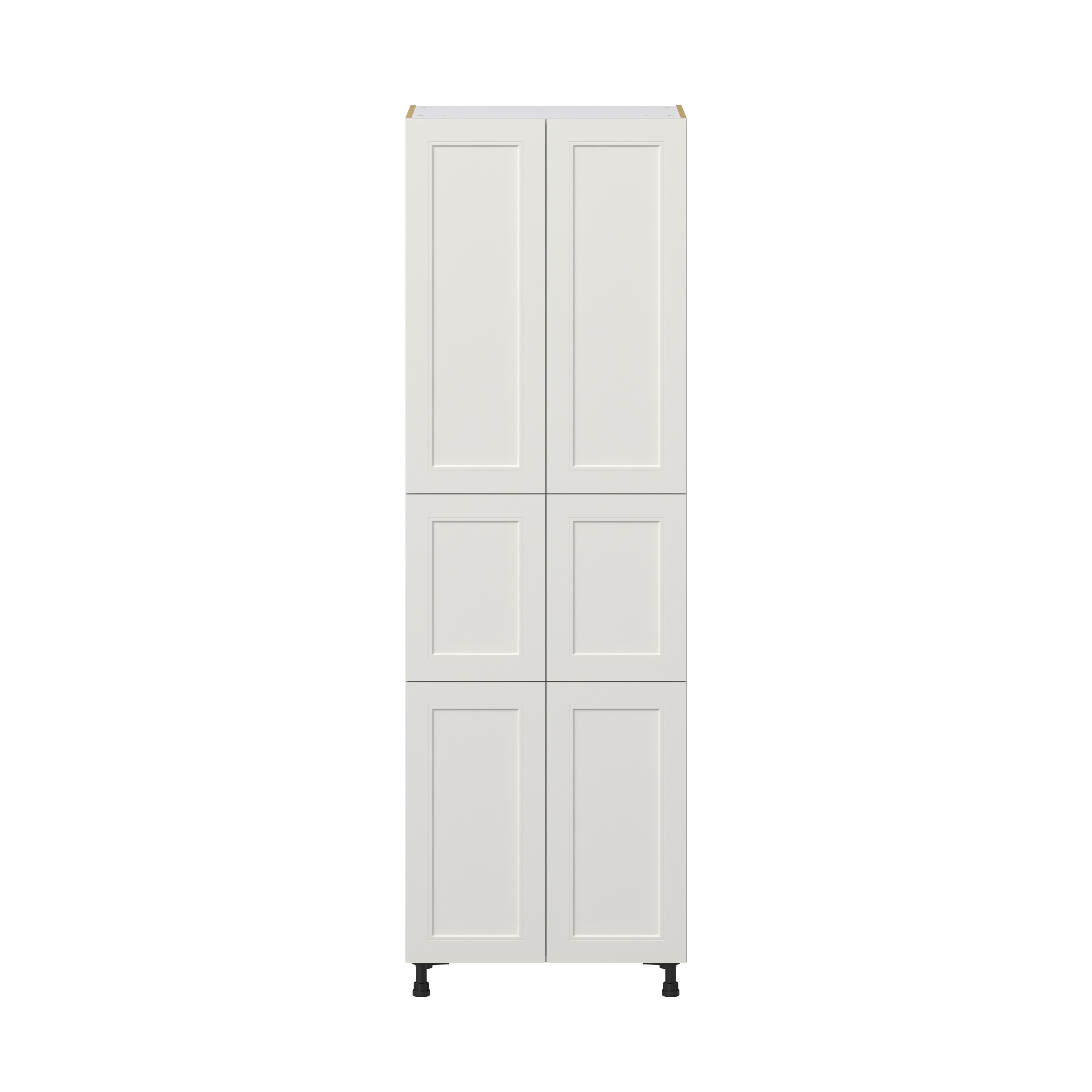 Wisteria Painted Light Gray Recessed Assembled Pantry Cabinet with 5 Shelves (30 in. W x 94.5 in. H x 24 in. D)