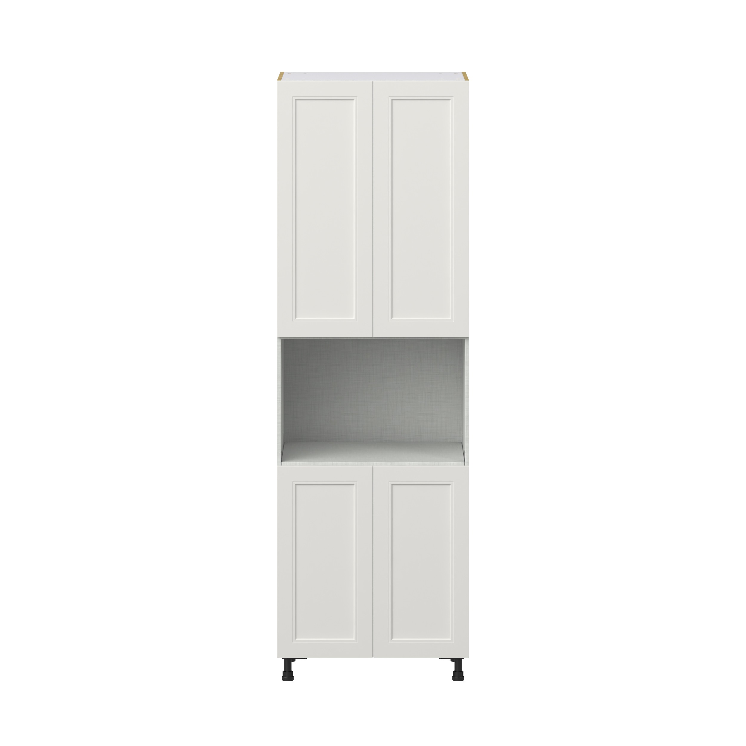 Wisteria Painted Light Gray Recessed Assembled Pantry Micro/Oven Cabinet (30 in. W x 94.5 in. H x 24 in. D)