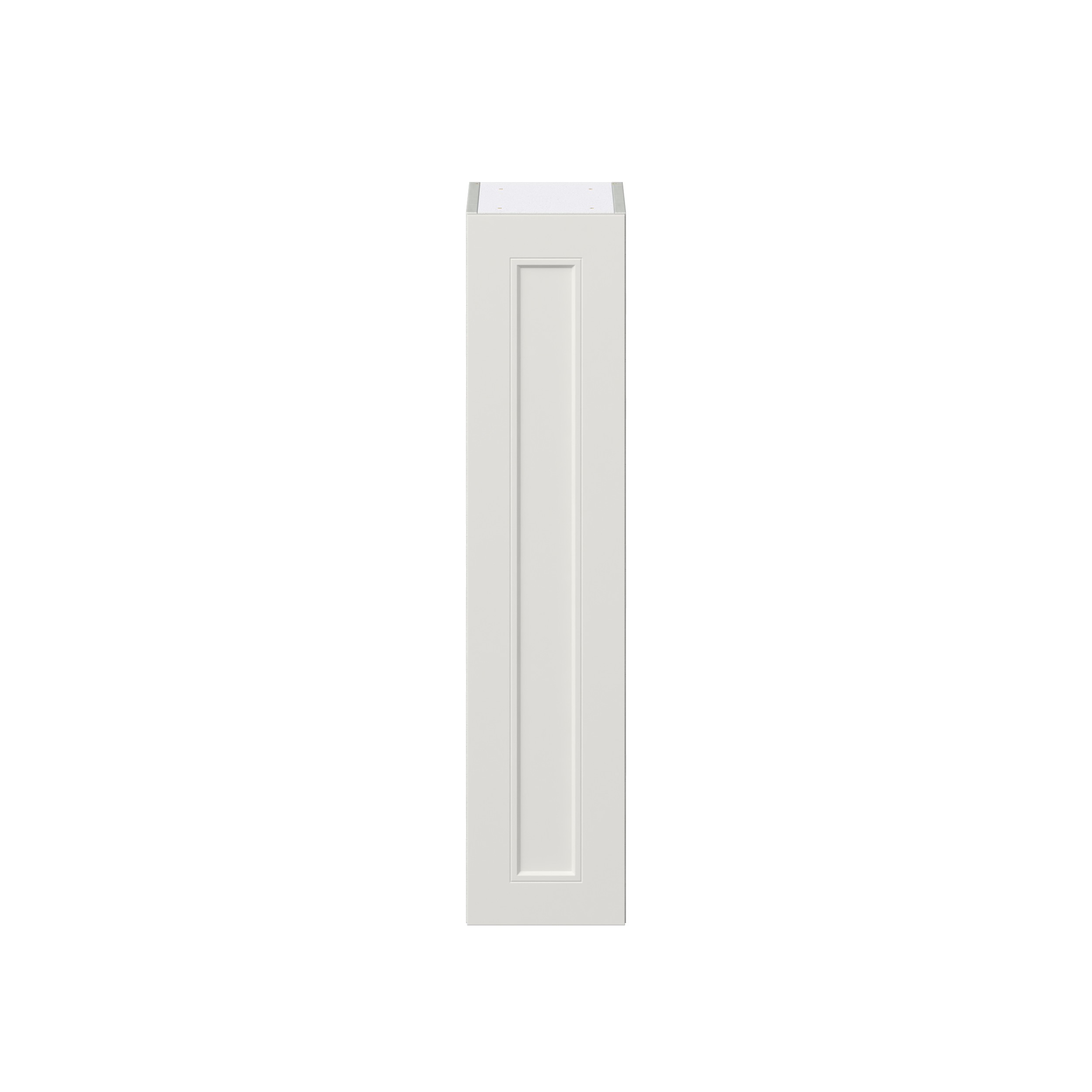 Wisteria Painted Light Gray Recessed Assembled Wall Cabinet with Full High Door (9 in. W x 40 in. H x 14 in. D)