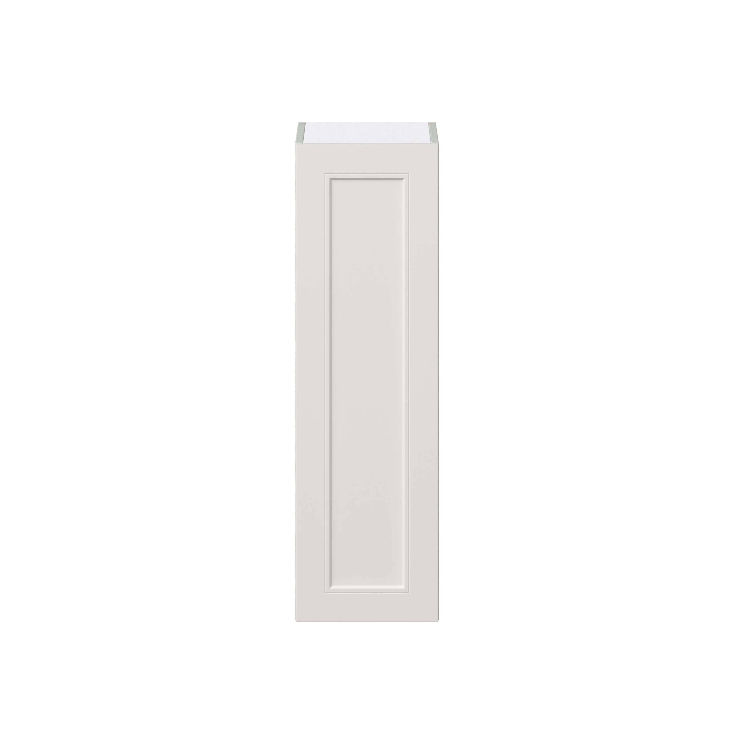 Wisteria Painted Light Gray Recessed Assembled Wall Cabinet with Full High Door (12 in. W x 40 in. H x 14 in. D)