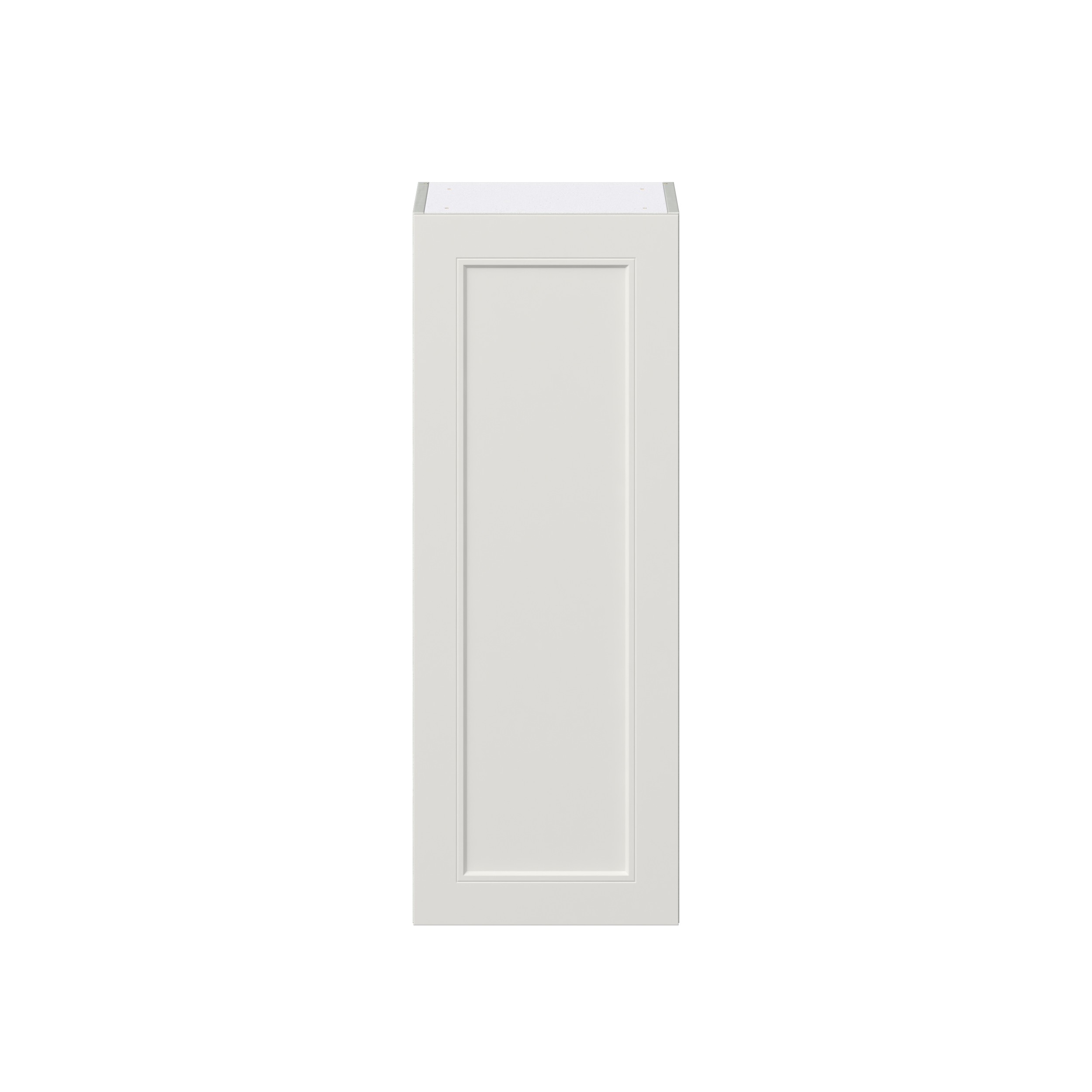 Wisteria Painted Light Gray Recessed Assembled Wall Cabinet with Full High Door (15 in. W x 40 in. H x 14 in. D)