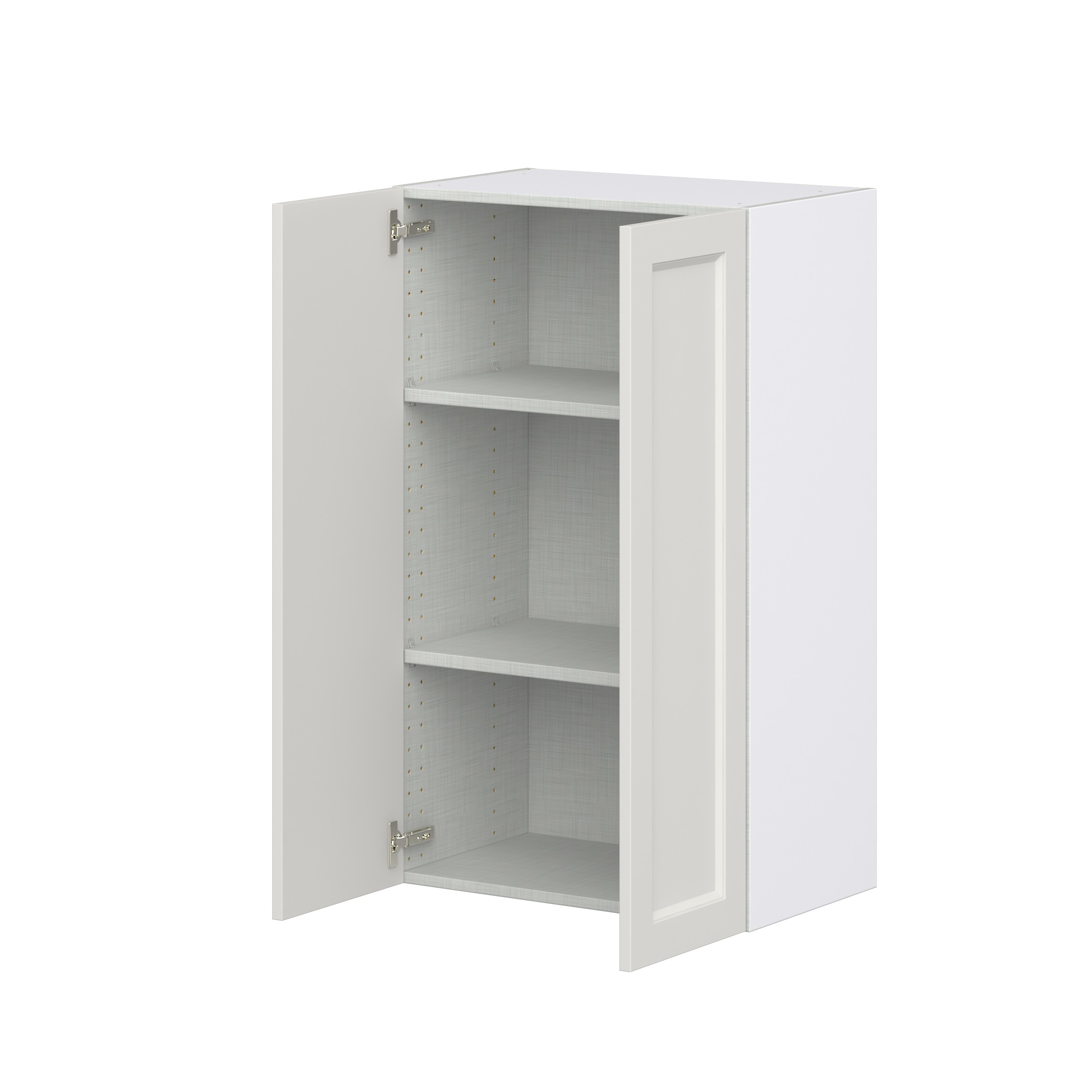 Wisteria Painted Light Gray Recessed Assembled Wall Cabinet with 2 Full High Doors (24 in. W x 40 in. H x 14 in. D)