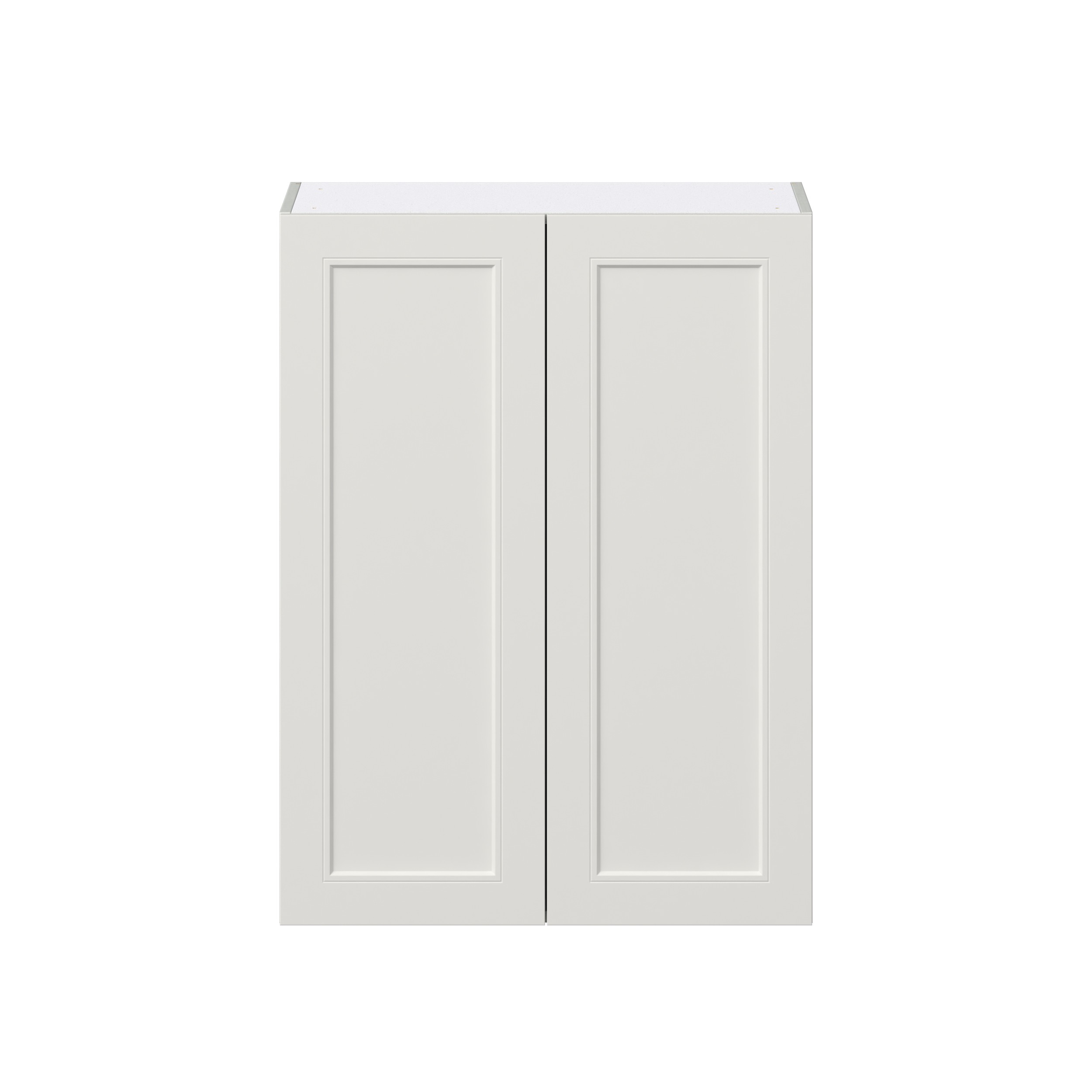 Wisteria Painted Light Gray Recessed Assembled Wall Cabinet with 2 Full High Doors (30 in. W x 40 in. H x 14 in. D)
