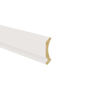 Jasmine Painted White 5 in. W x 96 in. D x 3.25 in. H Crown Moulding with Cleat