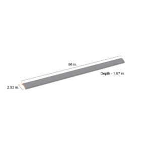 3 in. W X 96 in. H X 2.75 in. D Willow Painted Slate Gray Crown Molding without Cleat