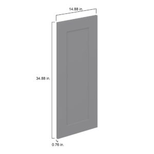 Willow Painted Slate Gray  Shaker 15 x 35 x 0.75 in. Door