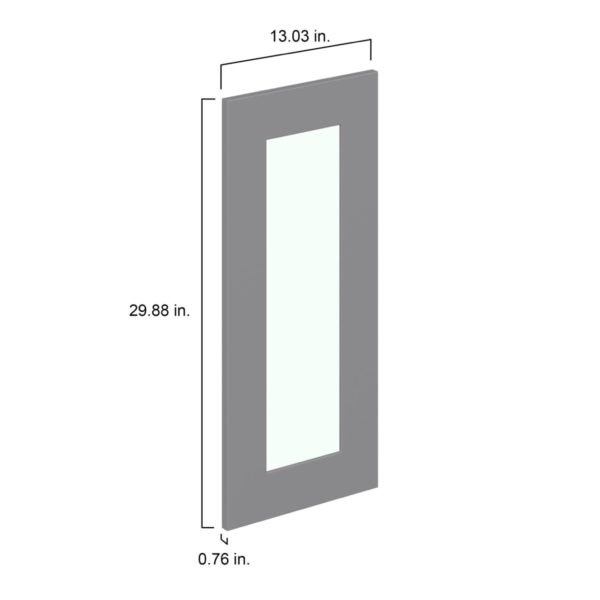 Willow Painted Slate Gray 13x30x0.75 in. Glass Door