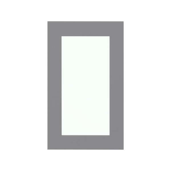 Willow Painted Slate Gray 18x30x0.75 in. Glass Door