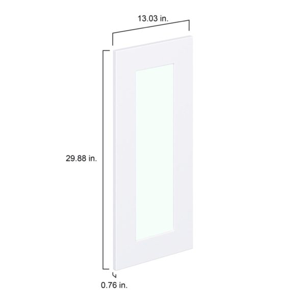 Jasmine Painted Warm White 13x30x0.75 in. Glass Door