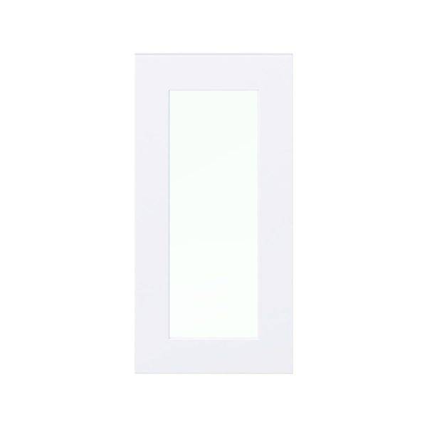 Jasmine Painted Warm White 15x30x0.75 in. Glass Door