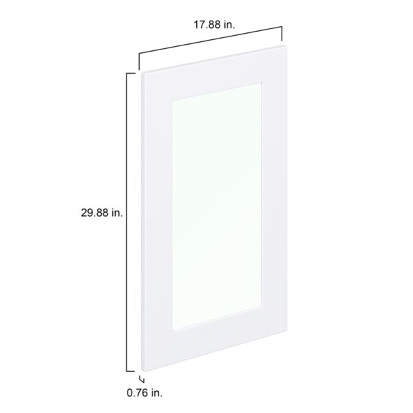 Jasmine Painted Warm White 18x30x0.75 in. Glass Door