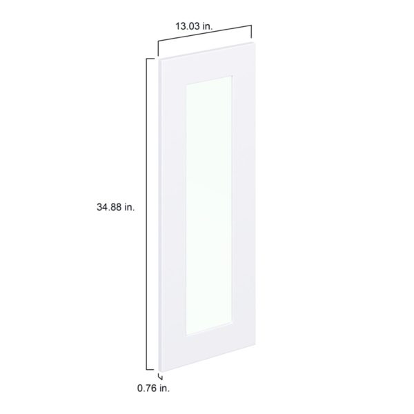 Jasmine Painted Warm White 13x35x0.75 in. Glass Door