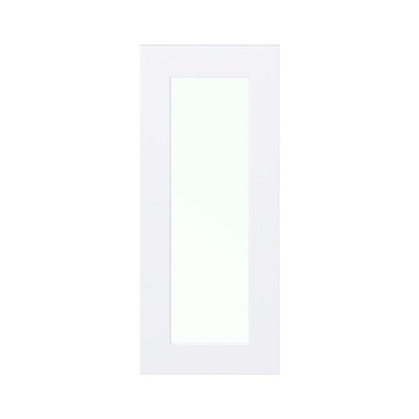 Jasmine Painted Warm White 15x35x0.75 in. Glass Door